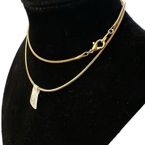 Vintage Made In Korea Gold Tone Snake Chain Women’s Necklace 23” Unused